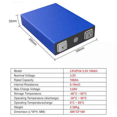 Rechargeable CATL 3.2V 100Ah LiFePO4 Lithium Prismatic Cell With Screws