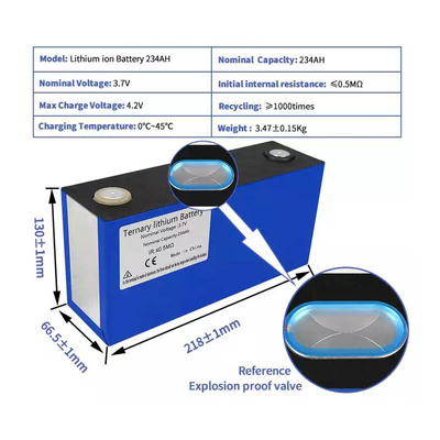 Lithium Ion 3.7V 234Ah CATL Prismatic Battery Cells For Solar Battery Pack